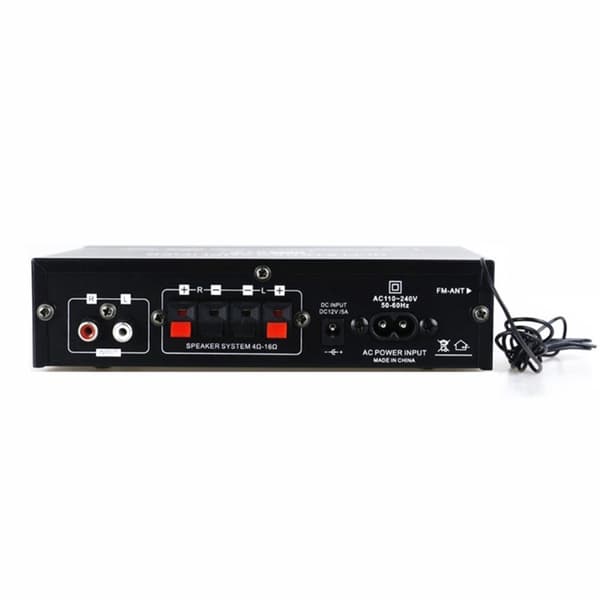 [RM]Hjem Bil Stereo Forsterker Bluetooth5.0 Surroundlyd FM HiFi Digital Stereo Forsterker EU Plug 0.6