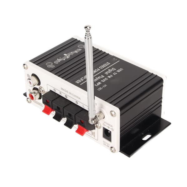 [RM] Car Amplifier 2-Channel Bluetooth 5.0 Digital Mini HIFI Stereo Power Amplifier with Remote Control 100-240V EU Plug 0.1