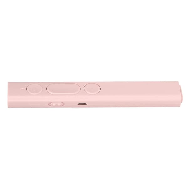 [RM] Presentation Clicker Lithium Battery Charging USB Ergonomic Design Low Radiation 2.4G High Sensitivity Chip Pointer Pink