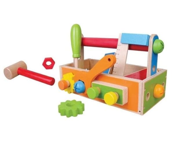 [RM]34 Pieces Tool Box Wooden Toy. From 3 years+ multifärg multicolor