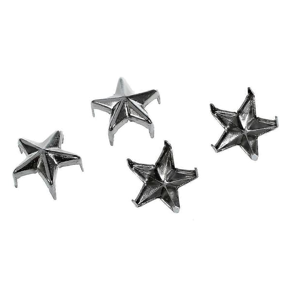 [RM]100 pcs Silver Star Shaped Rivets 9mm