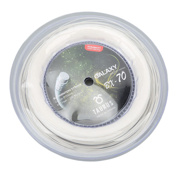 [RM]POWERTI BX70 Badminton Racket Strings High Elastic Nylon Badminton Racket String 0.7mm Badminton String 200m Roll White