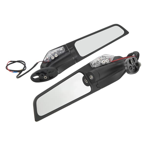 [RM]Motorcycle Side Mirror LED Turn Signal Light 360 Degree Rotatable Adjustable