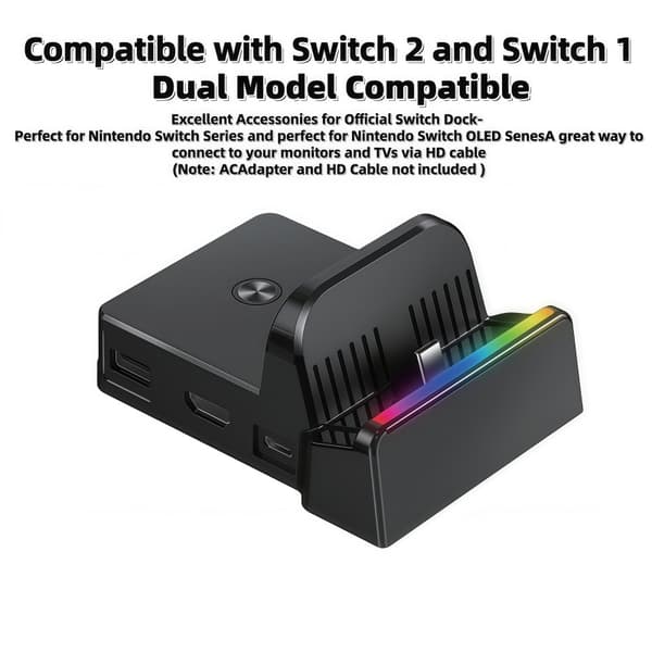 [RM]Bærbar Mini Switch TV-dockingstation - Opladningsstativ Erstatning for Switch, Kompakt Dock