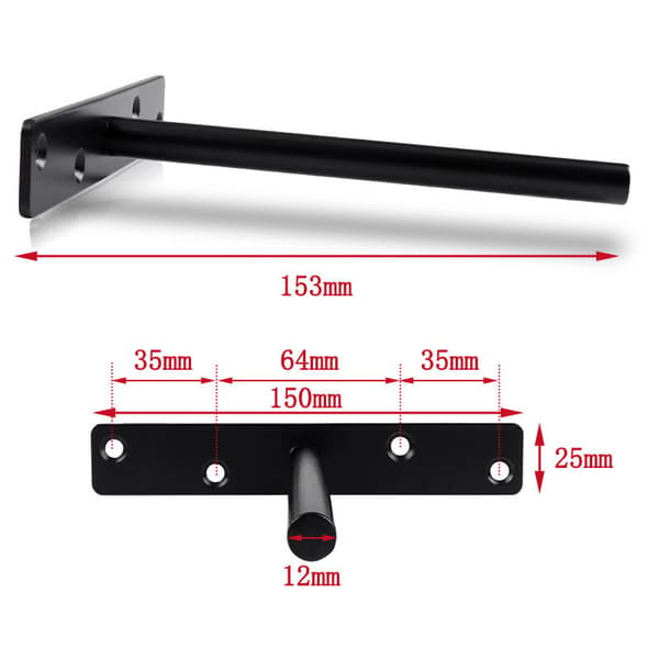 [RM]Floating Shelf Bracket 4 Pcs Series Iron Blind Shelf Support Floating Wood Shelf Brackets