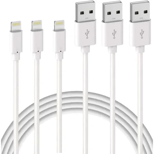 [RM]3-pak 2 m iPhone-opladerkabel, USB til Lightning-kabel, iPhone-kabel kompatibel med iPhone hvid