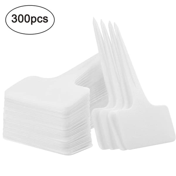 [RM] 300 vita plastpluggar för växtskyltar av T-typ