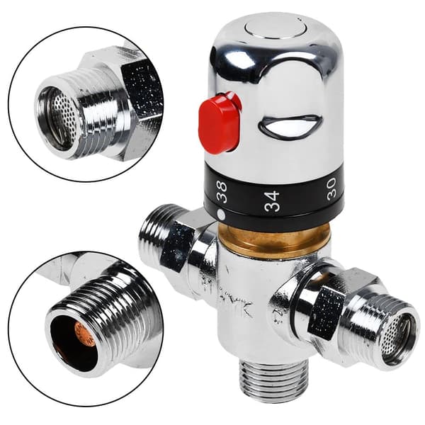 [RM]Thermostatic mixer with G1/2 connection, hot and cold