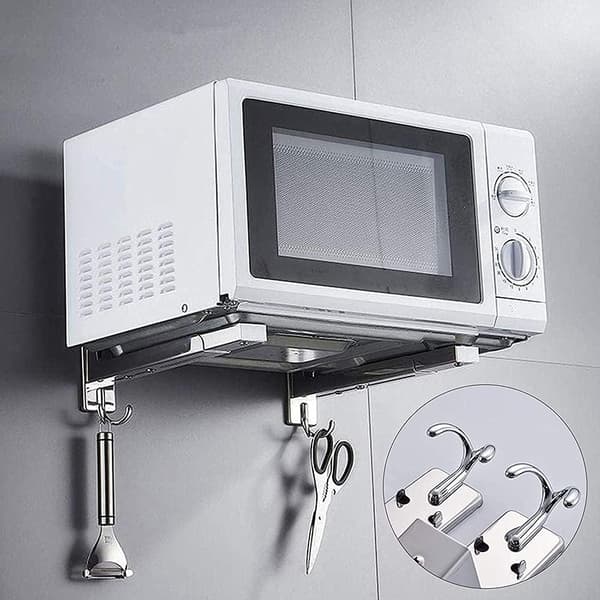 [RM] Microwave Wall Mount, Foldable Wall Brackets, Stainless Steel Microwave