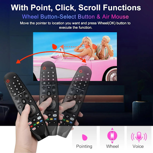 [RM]LG Magic Remote Compatible Universal TV Remote Control Voice Control Mouse Black black