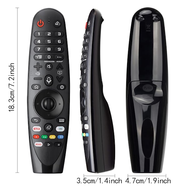 [RM]LG Magic Remote Compatible Universal TV Remote Control Voice Control Mouse Black black