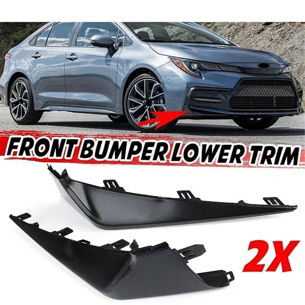 [RM]2X Front Bumper Lip Splitter Grille Lower Trim Molding Diffuser Guard Trim for 2.0L 2020-2021