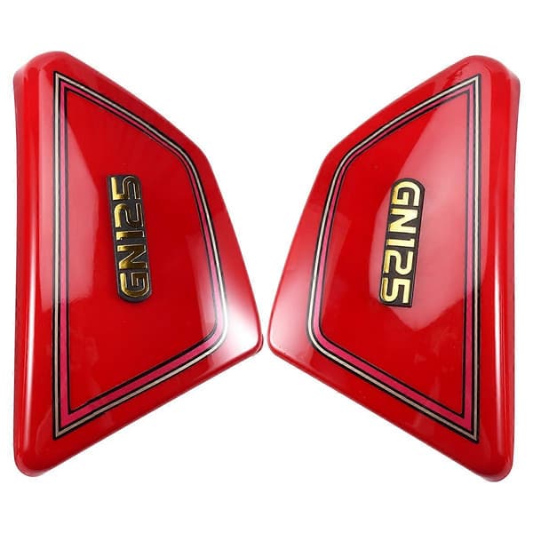 Motorsykkelbatteri sidepanel ramme sidepaneler for Suzuki GN125 GN 125 red