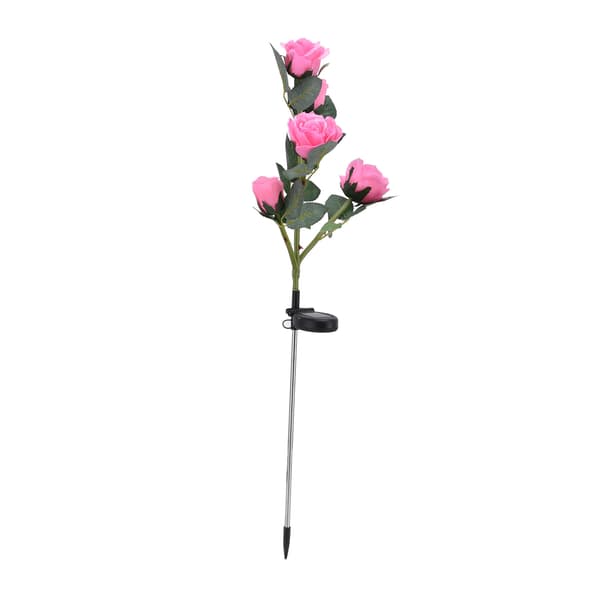 [RM]Solblomster Solcellepanel Intelligent Lyskontroll Vanntett Funksjon Solblomster Rosa