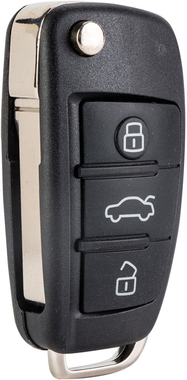 [RM] 4-Button Car Remote Key Replacement for Audi, Compatible with 2010-2014 A1, 2006-2010 TT, 2009-2010 R8 8X0837220D
