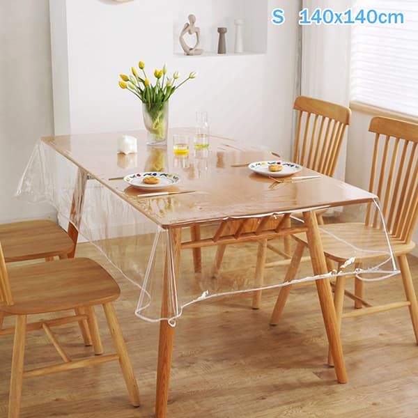 [RM] Transparent PVC Tablecloth Protector Waterproof/Oil-Resistant Plastic B B 140cm