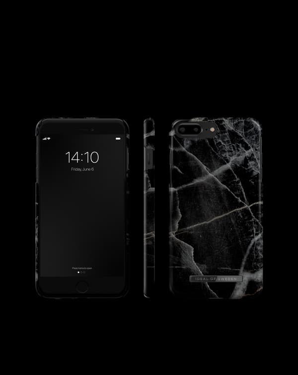[RM]Printed Case iPhone 8 / 7 / 6 / 6S Plus Black Thunder Marble Black Svart marble and stone