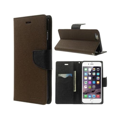[RM]Mercury (Brown) iPhone 6 Plus Flip Case Brun brown