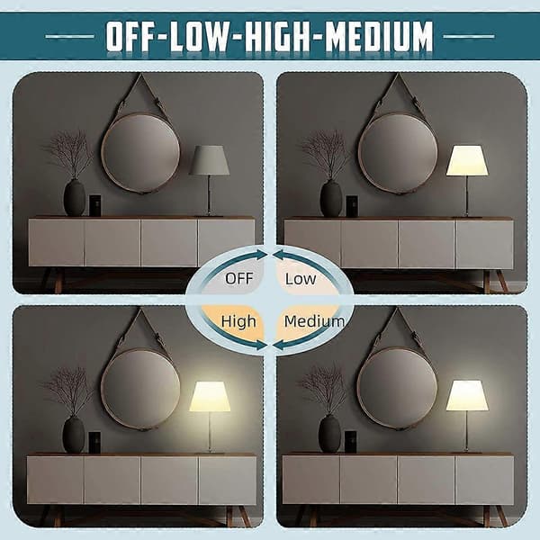 Touch Lamp Switch 2-pack, Touch Lamp Control Module Kompatibel med Dimbar LED, Glödlampor, Lamp Switch Replacement K