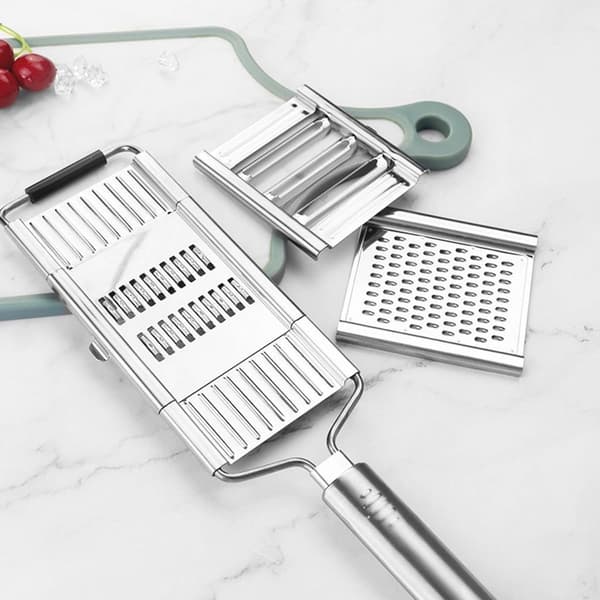 [RM]Gigant multikutter med 4 innsatser i rustfritt stål - kutter grønnsaker og frukt KLB