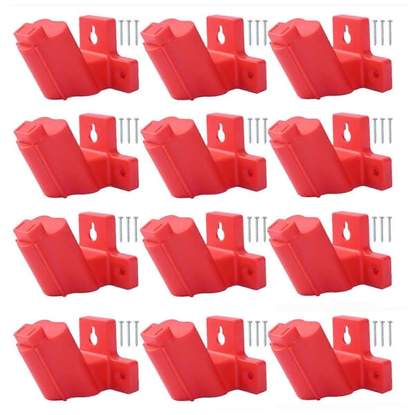 [RM]Tool Holder 12-Pack Wall Mounted Drill Storage Rack with Screws for Milwaukee M12 12V Power Tools