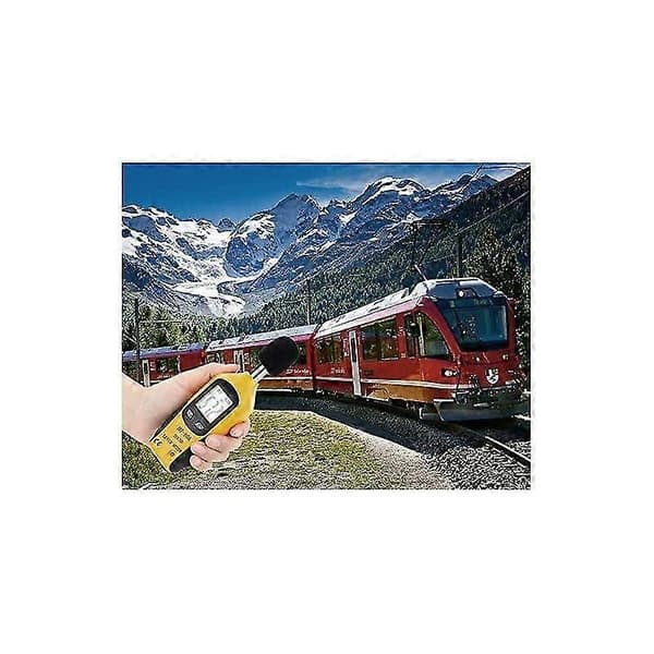 [RM]30-130dba Lydniveaumåler, Professionel Decibelmåler med Baggrundsbelyst Display (9v Batteri Inkluderet) Cisea