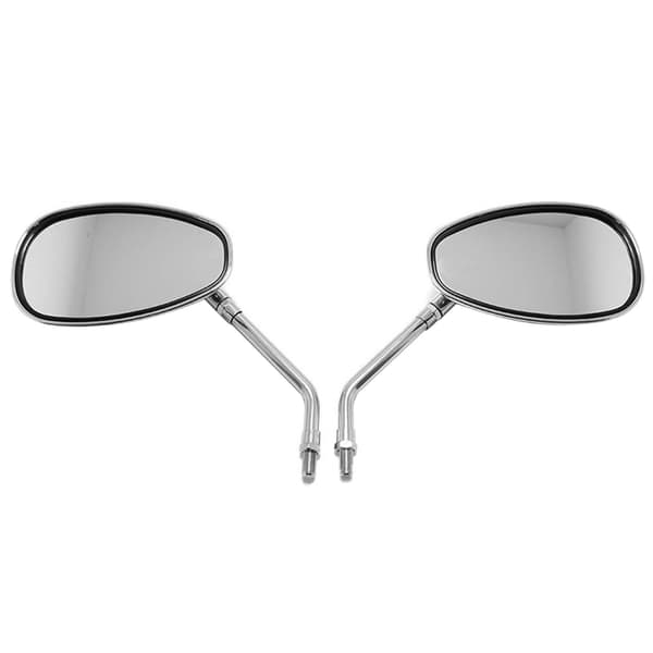 [RM]2pcs Motorcycle Rearview Mirror Electroplated Stainless Clear Surface Handlebar Rear Side Mirror for Motorcycle