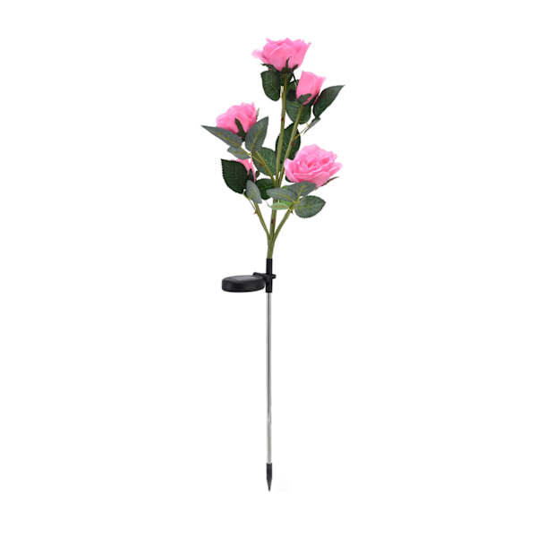 [RM]Solblomster Solcellepanel Intelligent Lyskontroll Vanntett Funksjon Solblomster Rosa