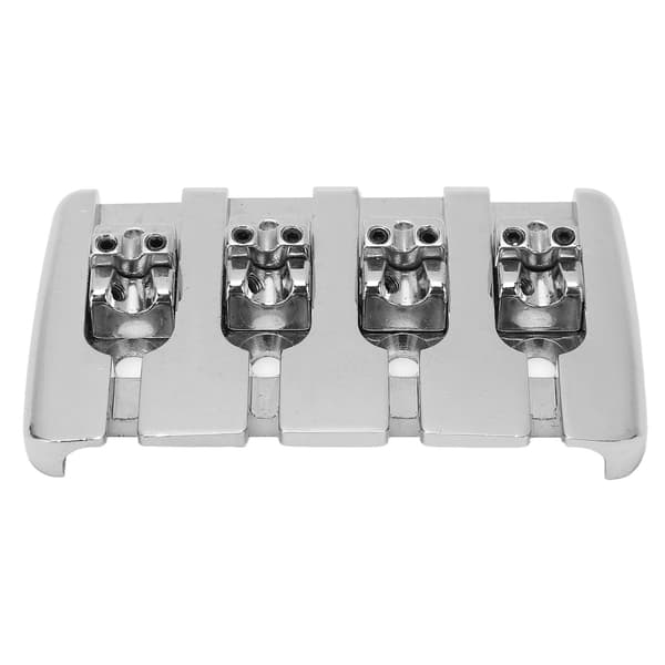 4-String Metal Guitar Bridge, Electric Bass Bridge, Replacement, Stringed Instrument Accessories