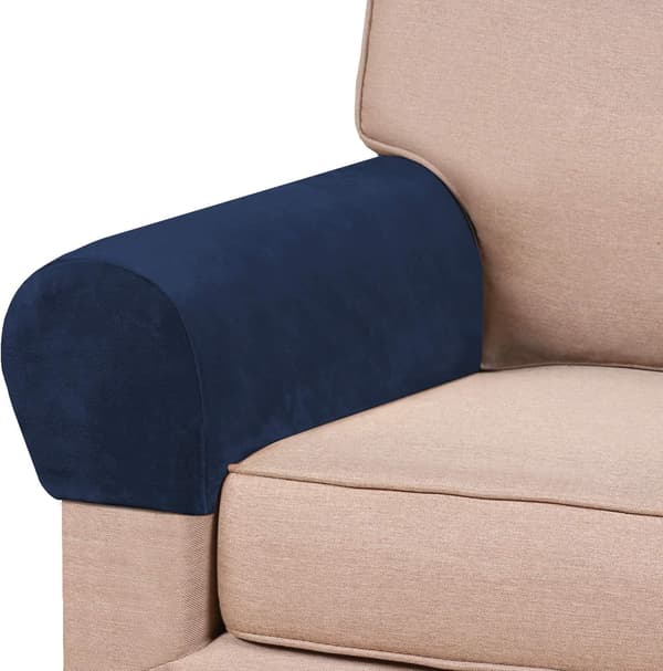 [RM]Thick Velvet Stretch Armrest Covers for Chairs and Sofas Armchair Covers for Arms Sofa Arm Covers Armrest Covers for Sofas