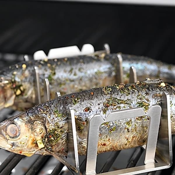 [RM]Bærbar utendørs grill i rustfritt stål for camping 2pcs