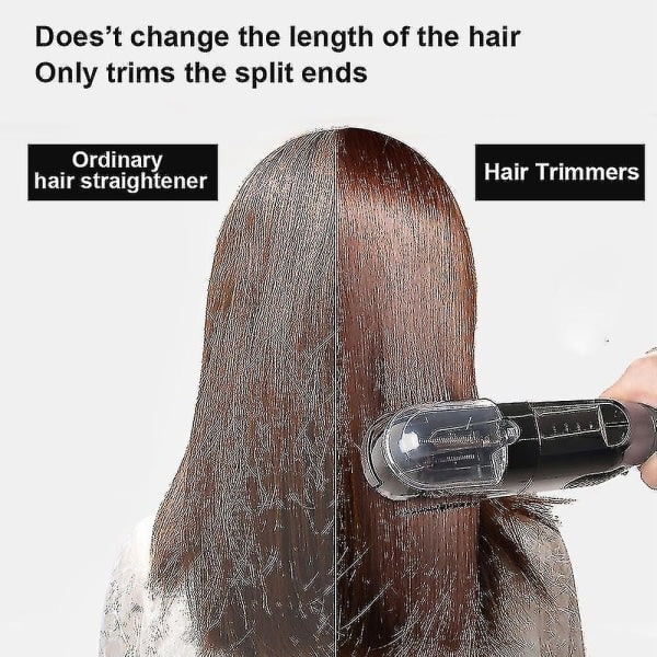 Hårklippare för att ta bort kluvna toppar, torr, skadad och spröd, professionell automatisk trimmer för kvinnor, sladdlös hårklippare