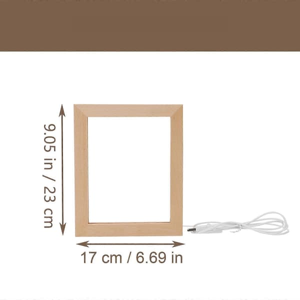 [RM]LED-lys Fotoramme Elegant Design Tre Bildeholder 23X17CM Rektangulær LED-belysning 1Sett