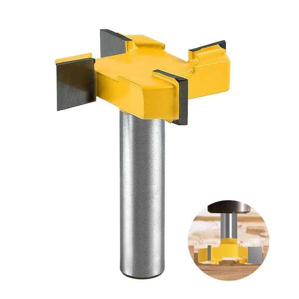 [RM] Planer Bit, 12.7 mm Shank Router Bit, Planer Router Bit, Flat Router Bit, Wood Router Bit, T-Shaped Router Bit, for Surface Woodworking B