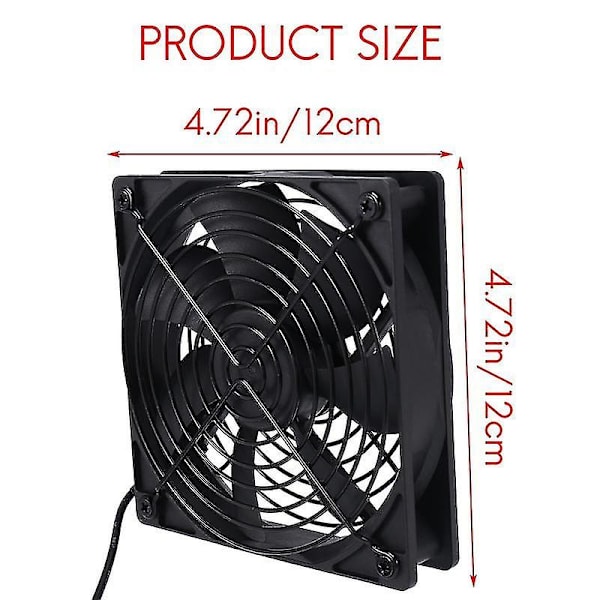 Dubbla 120mm 5v USB-drivna PC-routerfläktar med hastighetsregulator Högt luftflöde Kylfläkt för router CY As shown