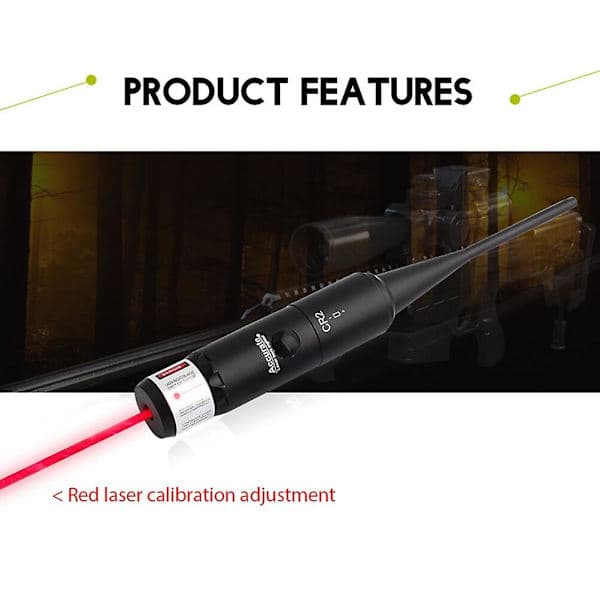 [RM]Bore Sighter Kit with Carrying Case Adjustable Universal Hunting Tools Lightweight Durable Boresight