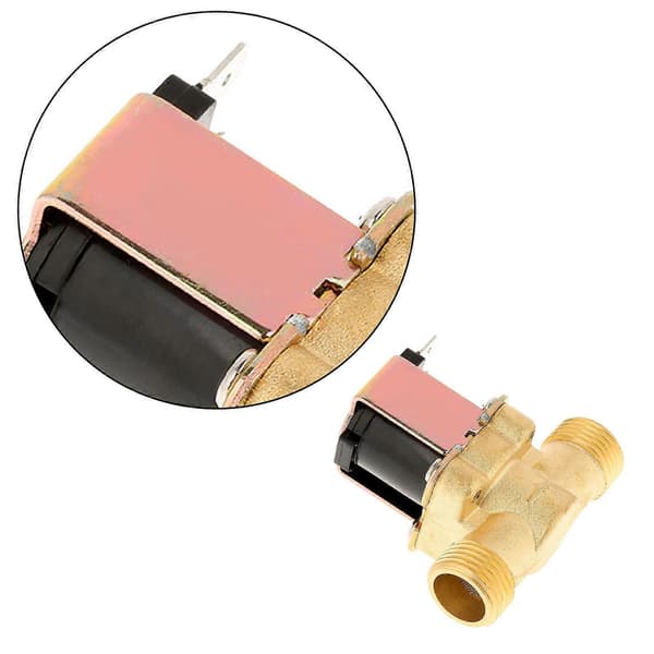 [RM] Normalt lukket elektrisk vannavstengningsventil, 1/2\" DC 12V messing magnetventil js