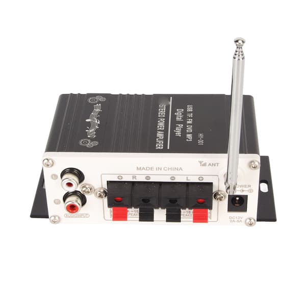 [RM] Car Amplifier 2-Channel Bluetooth 5.0 Digital Mini HIFI Stereo Power Amplifier with Remote Control 100-240V EU Plug 0.1