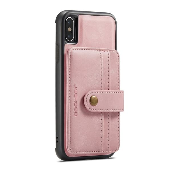 [RM]JEEHOOD Phone Case for iPhone XS Max Shockproof Wallet Pink