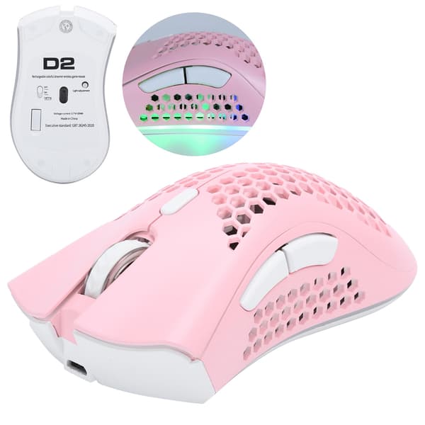 [RM]Rechargeable Wireless RGB Gaming Mouse Hollow Design Portable Office Computer Mouse
