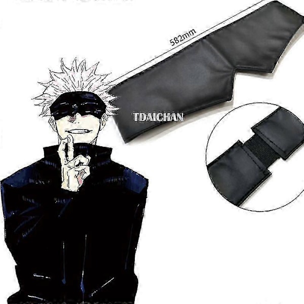 2023-gojo Satoru Cosplay Peruukit Anime Jujutsu Kaisen Gojo Lyhyet Lämmönkestävät Synteettiset Hiukset Peruukkihatulla Juhla Peruukki Ilman Silmälappua (FMY) eyepatch