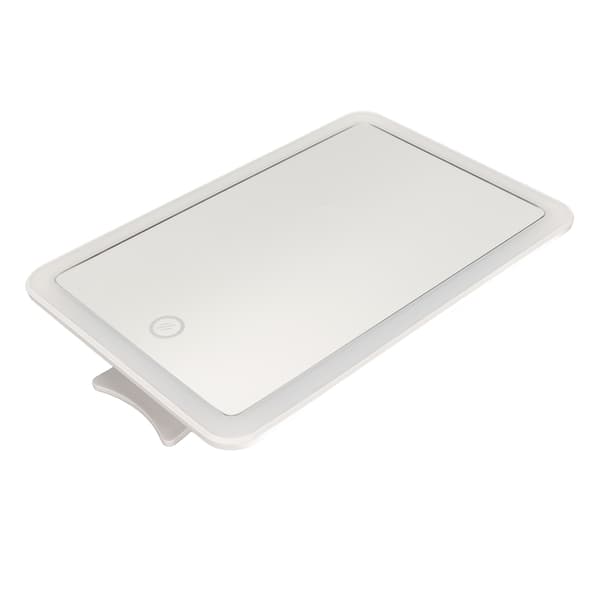 [RM]LED Makeup Mirror with Stepless Dimming, 180 Degree Rotation, Touch Button, USB Rechargeable, Illuminated Mirror 0.4