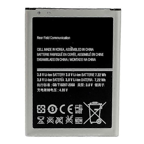 Yhteensopiva Samsungin kanssa Yhteensopiva Yhteensopiva Galaxy S4 mini I9190 3.80V 1900mAh Ladattava Li-ion akku (Koodi: B500BE)
