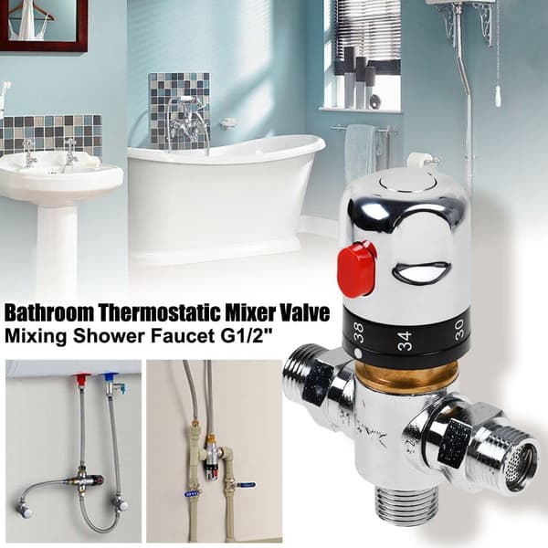 [RM]Thermostatic mixer with G1/2 connection, hot and cold