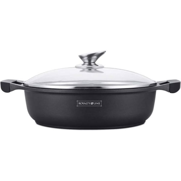 Låg kastrull 34 cm 4,8L Svart Royalty Line RLBR34M