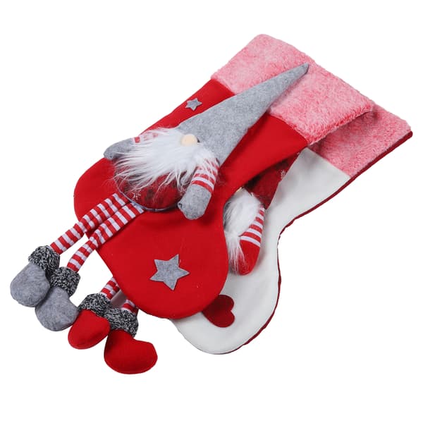 [RM]2 pcs Christmas Stocking Faceless Santa Plush Doll Hanging Ornaments