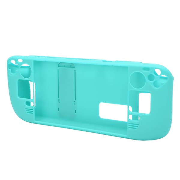 [RM]Stand Case for Steam Deck Hands Free Full Protection Fingerprint Proof Protective Case for Steam Deck Glacier Blue