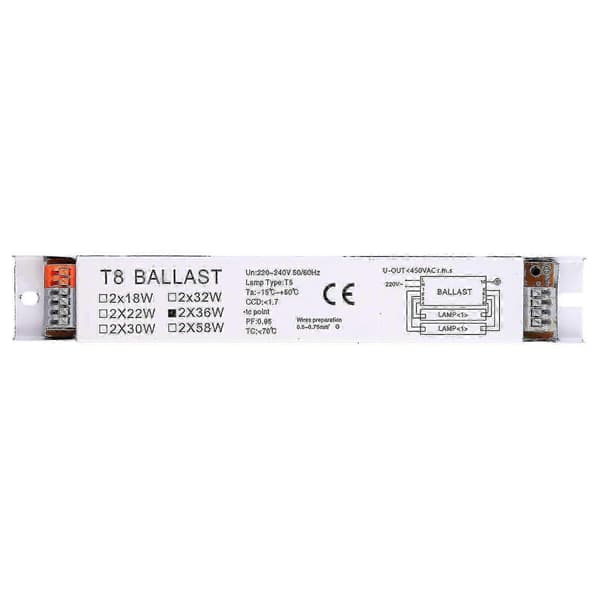 36W Elektronisk Ballast til T8 Lysstofrør 220-240V AC Bred Spænding
