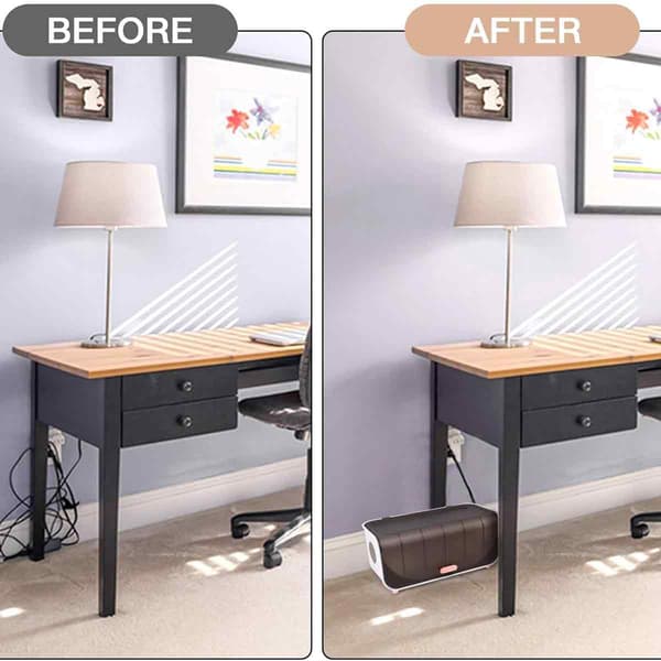 [RM] Elegant Cable Organizer for Home Office, Simple Design Cable Management Box with Hidden Storage Compartment and Cable Outlet Holes, Waterproof