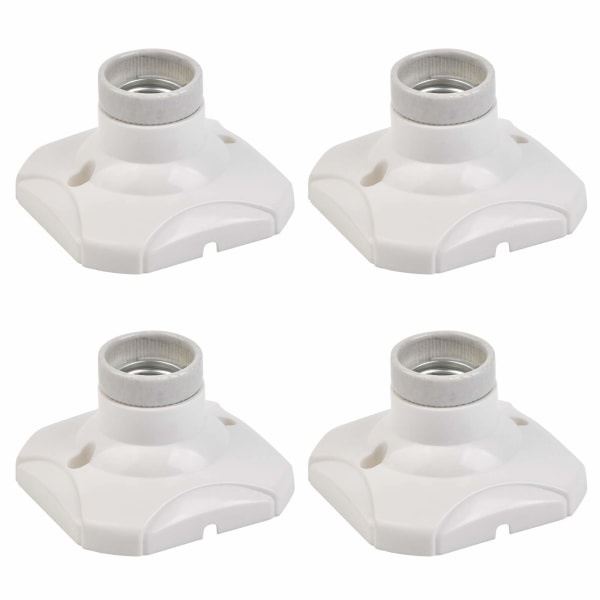 [RM] 4 pcs E27 Bulb Socket LED Lamp Holder (AC 220-250V, White)
